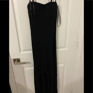 Black high-low dress